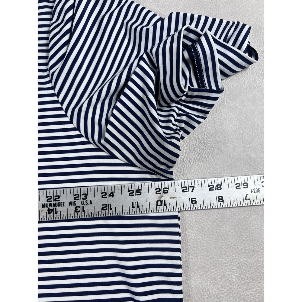 RLX Ralph Lauren Golf Polo Size XXL Navy Blue Stripe Cog Hill Dubsdread Shirt - Picture 7 of 8
